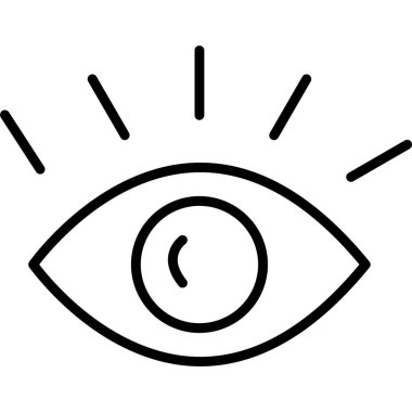 Göz. Web simgesi basit illüstrasyon