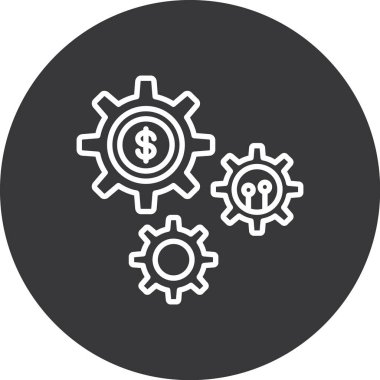 dişli simgesi vektör illüstrasyonu