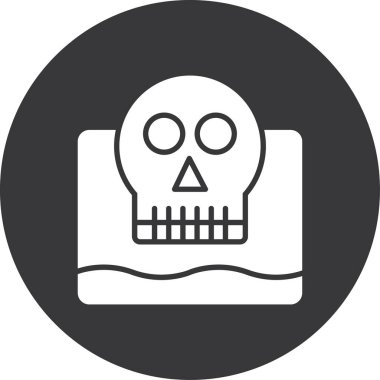 kafatası vektör simgesi modern basit vektör çizimi