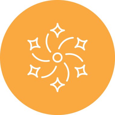 Güzel Kar Tanesi Çizgisi Vektör Simgesi