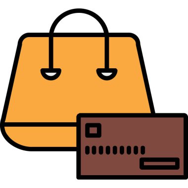 el çantası simgesi. vektör çizim