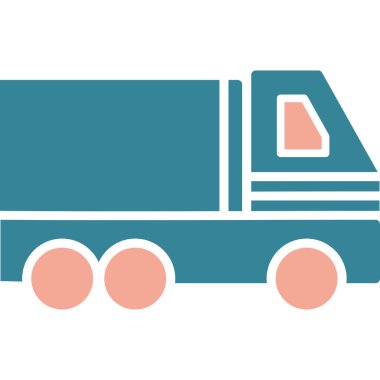 kamyon düz vektör simgesi