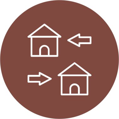 - Eve. Web simgesi vektör illüstrasyonu