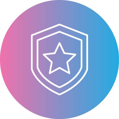 Kalkan simgesinin vektör illüstrasyonu