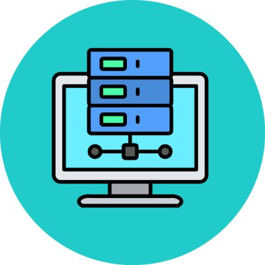 veritabanı simgesi, vektör illüstrasyon tasarımı
