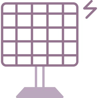 Güneş paneli ikon vektör illüstrasyonu