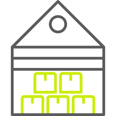 Bina. Web simgesi basit illüstrasyon