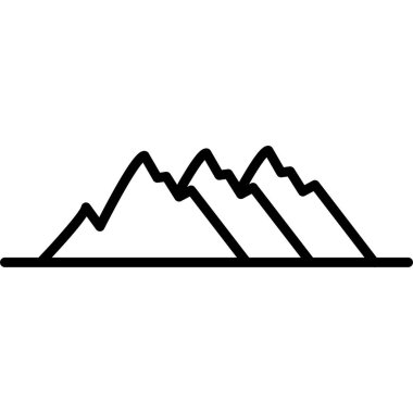 dağ simgesi, vektör illüstrasyonu