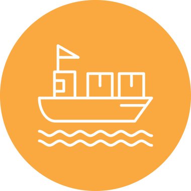 tekne ikonu vektör illüstrasyonu