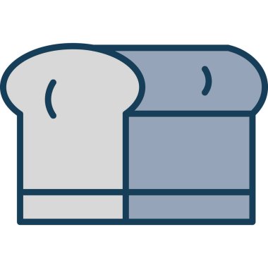 Ekmek. Web simgesi basit illüstrasyon