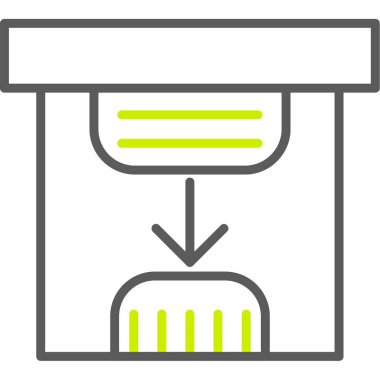 Yazıcı. Web simgesi basit illüstrasyon