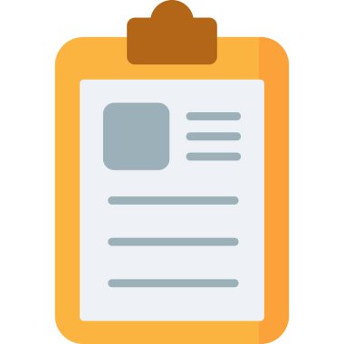 Belge düz simgesi, vektör, illüstrasyon