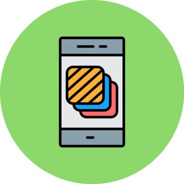 akıllı telefon simgesi vektör illüstrasyonu