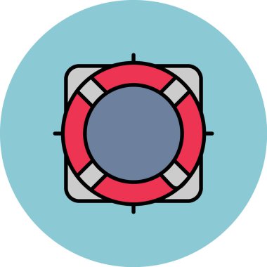 yaşam şamandırası vektör simgesi, modern biçim