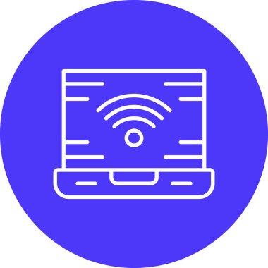 Dizüstü bilgisayar simgesi vektör çizimi