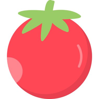 Domates simgesi, illüstrasyon, beyaz arkaplan üzerindeki vektör