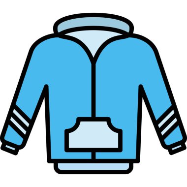 Kışlık kıyafet ikonu. Web için kışlık kıyafet vektör simgelerinin özet çizimi