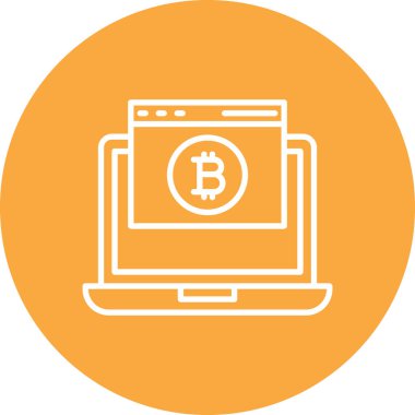 bitcoin. Web simgesi basit tasarım