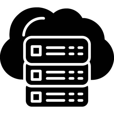 Bulut hesaplama simgesi basit vektörü. bilgisayar bulutu