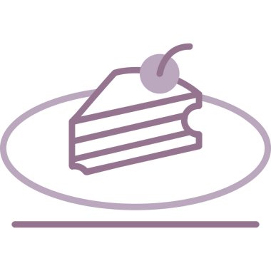 Kek. Web simgesi basit illüstrasyon