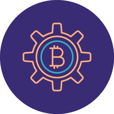 bitcoin. Web simgesi basit illüstrasyon