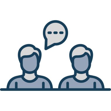 İş ikonu. İnce çizgi çizimi. Tasarımınız için izole edilmiş vektör sembolünü doldurun