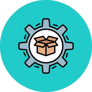 vites simgeli paket kutusu, basit tasarım