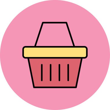 Sepet. Web simgesi basit illüstrasyon