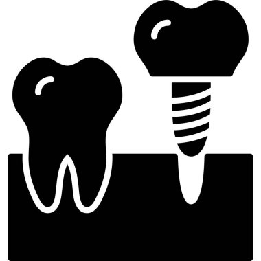 Diş simgesi, vektör illüstrasyonu