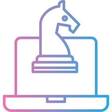 at simgesi vektör illüstrasyonu