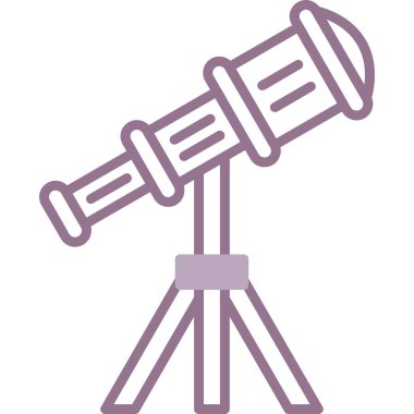 Teleskop. Web simgesi basit illüstrasyon