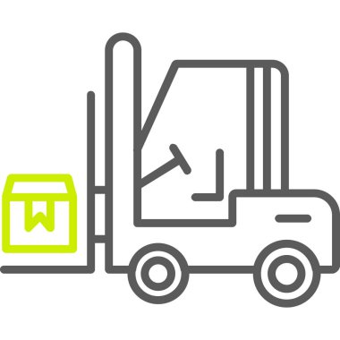 kargo forklift simgesi, özet biçimi