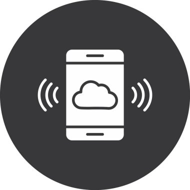 Bulut hesaplama simgesi vektör illüstrasyonu