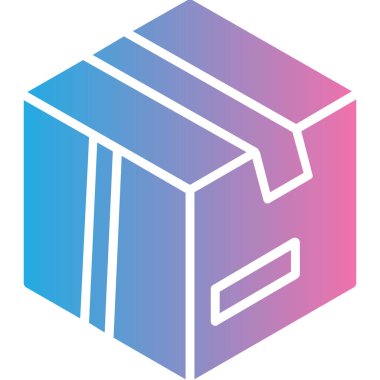 Kutu. Web simgesi basit illüstrasyon