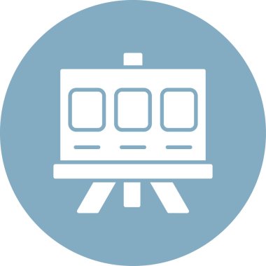 tren vektör çember simgesi