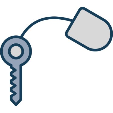 Kapı anahtarı vektör simgesi