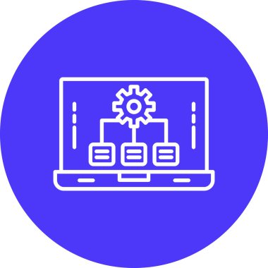 Vektör Bilgisayar Ağı Simgesi