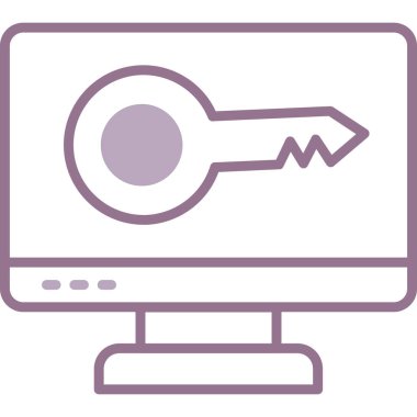 bilgisayar anahtar simgesi, vektör illüstrasyon tasarımı