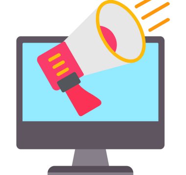 Bilgisayar. Basit illüstrasyon, modern biçim