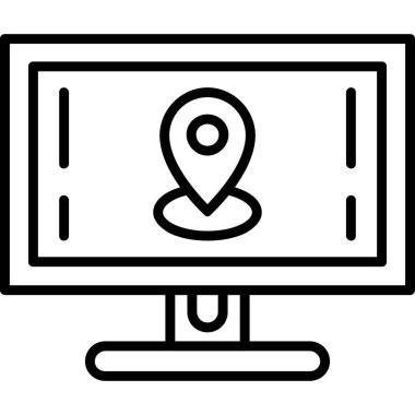 Harita konumu vektör simgesi