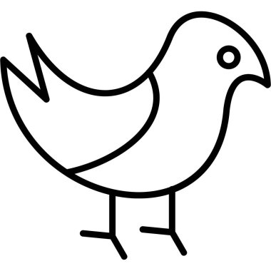 Kuş. Web simgesi basit illüstrasyon