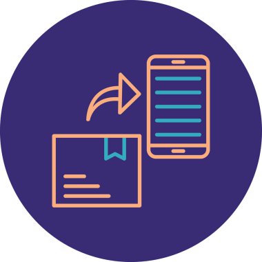 Cep telefonu. Web simgesi basit illüstrasyon