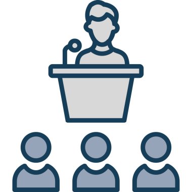 izleyicilerin sunum simgesi - taslak biçimi