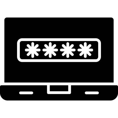 Şifre kilidi simgesi. Beyaz arkaplanda izole edilmiş web tasarımı için parola kilidi vektör simgesinin düz çizimi