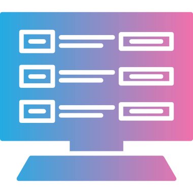 Bilgisayar. Web simgesi basit illüstrasyon