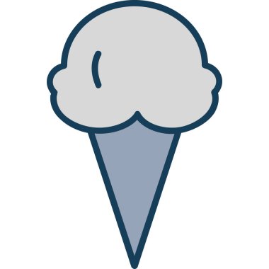 Dondurma. Web simgesi basit illüstrasyon