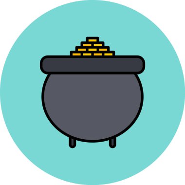 Bozuk para simgesi, vektör illüstrasyonu