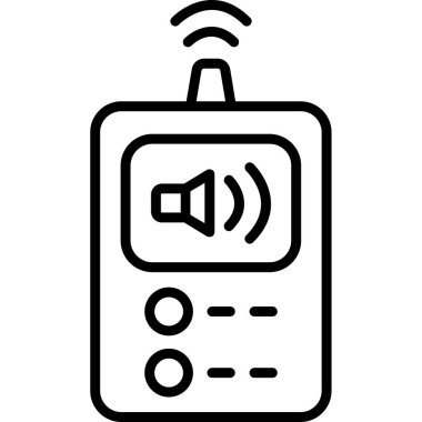 Radyo simgesi, vektör illüstrasyonu