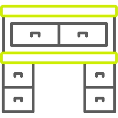 Ağ simgesi. Rafların basit illüstrasyonu