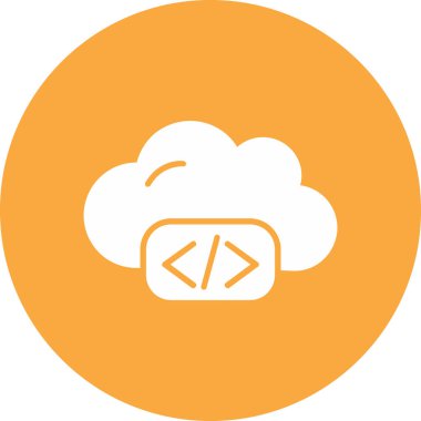 Bulut. Web simgesi basit illüstrasyon